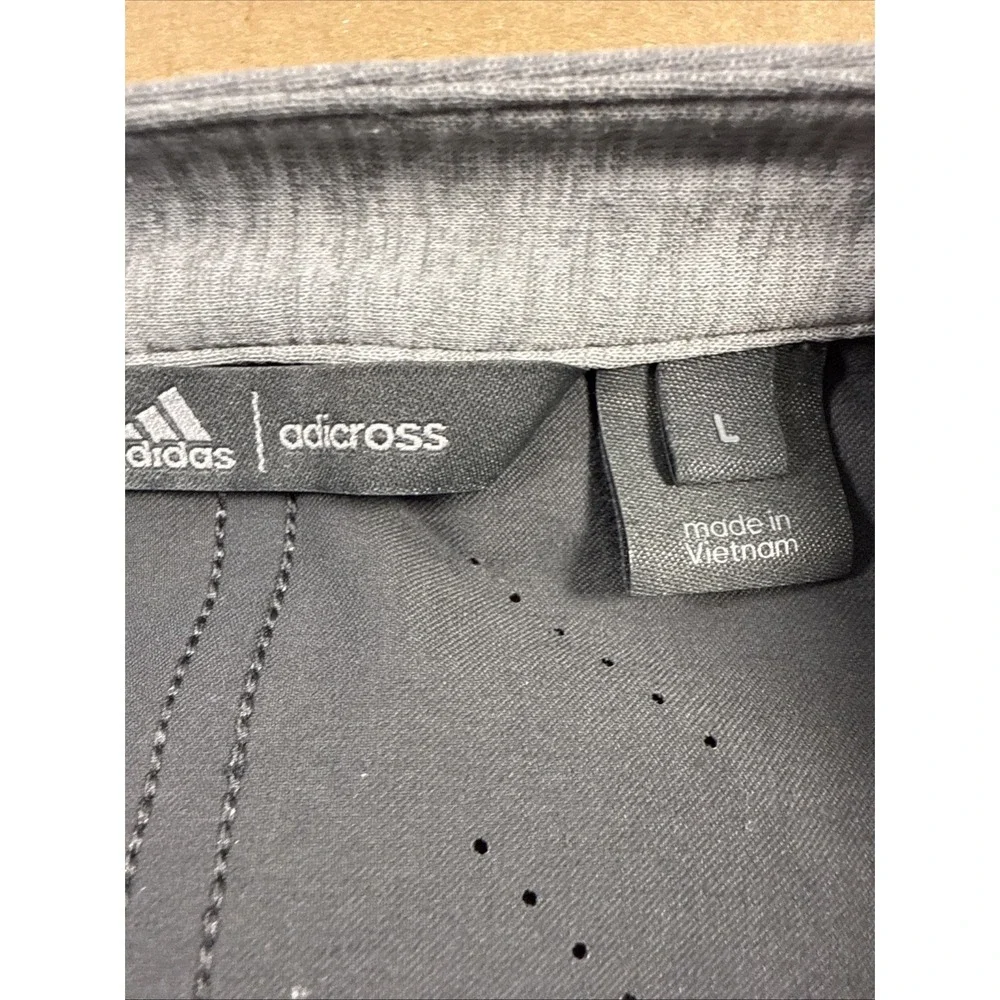 Adidas Adicross Henley Shirt Mens Large Gray Long Sleeve Golf Performance Fit